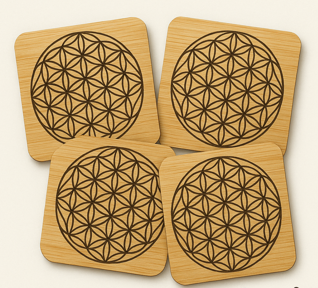 Vessel Anchors: Flower of Life Sacred Geometry Coaster Set